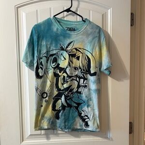 Nintendo Zelda Tie-Dye Tee - Blue and Yellow